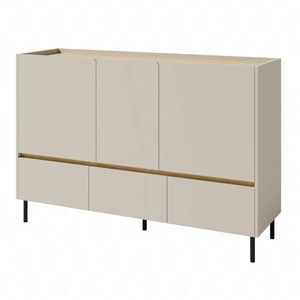 Kommode Paguro 150 cm sandbeige / geölte Eiche ideale Kommode für Schlafzimmer Wohnzimmer oder Jugendzimmer
