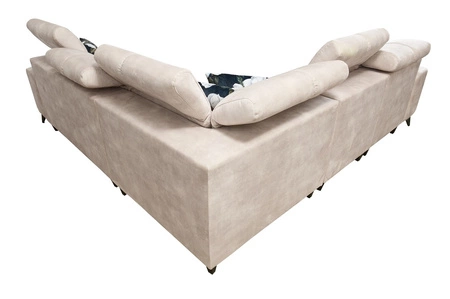 Ecksofa mit Schlaffunktion Buffalo III beige links komfortables Ecksofa mit ästhetischer Verarbeitung mit Bettzeugcontainern