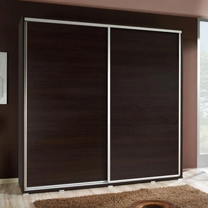 Schiebeschrank Penelope 205 cm kastanie wenge modernes schrankdesign aluminium türführungen und laufsystem