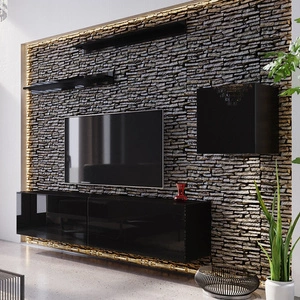 Como Hängeelement glänzend schwarz ergonomisch und funktional geometrisch inspiriert, um Ihr Interieur optisch zu vergrößern, um an der Wand hängen