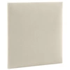 Polsterpaneel Quadra 40x40 cm creme stilvolles Wandpaneel quadratischer Veloursstoff modisches Finish für jede Einrichtung