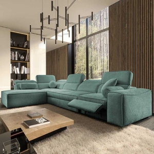 Ecksofa mit Schlaffunktion Viano XI Lux patina Design-Ecksofa links mit ausziehbarem Fußteil und Bettzeugstaufach