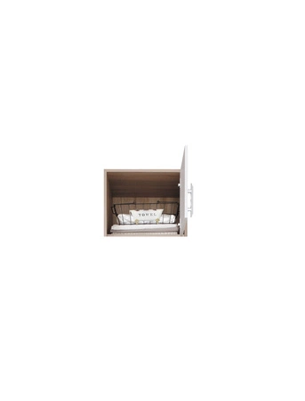 Kleiderschrank Erweiterung Caspe 50 cm beige modernes Design ABS-Finish und Aluminium-Griffe