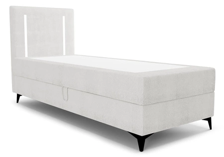 Boxspringbett Norco 90x200 grau Esche stilvolles Bett mit Stauraum Box Beleuchtung im Kopfteil fügt eine einzigartige Note