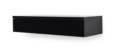 Toilette Navene 100 cm glänzend schwarz funktionelles und vielseitiges Accessoire erleichtert die Organisation von Kosmetika und Schmuckstücken stilvoller Schminktisch mit Spiegel