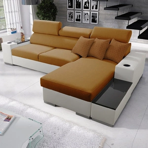 Ecksofa mit Schlaffunktion Provo honig/weiß rechtes Ecksofa mit Bettkasten und Funktionsauszug