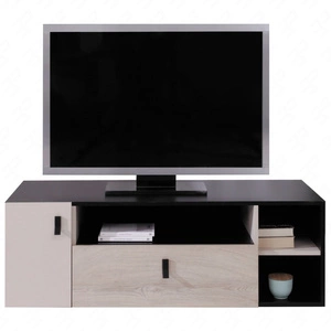 TV-Schrank Niko 120 cm schwarz / Eiche / beige ideal für das Jugendzimmer TV-Schrank in Originalfarben
