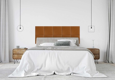 Gepolstertes Paneel Quadra 50x50 cm Honig stilvolles Wandpaneel quadratischer Veloursstoff modisches Finish für jede Einrichtung