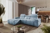 Ecksofa mit Schlaffunktion Castel blau links komfortables und stilvolles Ecksofa mit Bettkasten