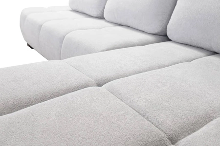 Ecksofa mit Schlaffunktion Gentle schwarz rechte Seite stilvolles Design Ecksofa-Bett, das sich durch seine abgerundete Form auszeichnet