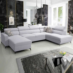 Ecksofa mit Schlaffunktion Savona VI grau Esche links elegantes und bequemes Ecksofa für Wohnzimmer mit zwei Bettkästen