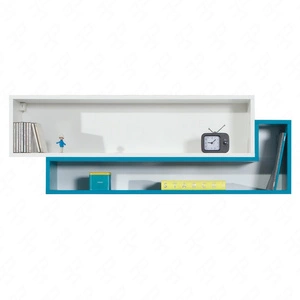 Hängeregal Mobi 115 cm weiß/türkis modernes Möbeldesign hochwertige Regalkante mit Spezialfurnier eingefasst