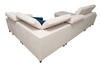 Ecksofa mit Schlaffunktion Kelly Sleek IV graphit links Ecksofa mit Bettkästen Webstoff