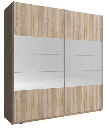 Schiebeschrank Zoja 200 cm Eiche sonoma moderne Garderobe ideal für ein Schlafzimmer Kleiderschrank oder Flur