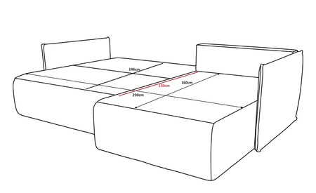 Ecksofa mit Schlaffunktion Oroso hellbraun rechts Ecksofa weicher Samtstoff mit hydrophober Beschichtung Bettzeugbehälter
