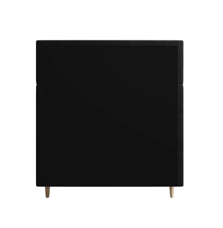 Boxspringbett Bing 120x200 schwarz im modernen skandinavischen Stil mit gepolstertem Kopfteil Bett mit Staukasten