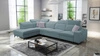 Ecksofa mit Schlaffunktion Kelly Sleek XI Arctic blau linke Seite stilvolles und bequemes Ecksofa aus strapazierfähigem Webstoff