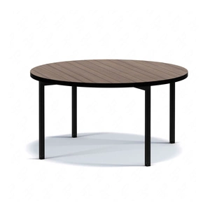 Couchtisch rund 80 cm Sampi Kapitänsdeck zeitloses Design solides Metallgestell idealer Tisch für jede Umgebung