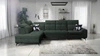 Ecksofa mit Schlaffunktion Buffalo XI grün linke Seite stilvolles Ecksofa mit drei Bettkästen Velourstoff