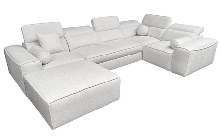 Ecksofa mit Schlaffunktion Viano IV grünes links Designer Ecksofa das sich perfekt in moderne Einrichtungen einfügt