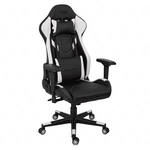 Gaming-Sessel Ares Pro schwarz/weiß komfortabler und funktionaler Sessel mit verstellbaren Armlehnen stabiles Metallgestell