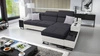 Ecksofa mit Schlaffunktion Alcamo graphit/weiß rechts elegantes Ecksofa mit einer ausziehbaren praktischen Schublade an der Seite des Möbels