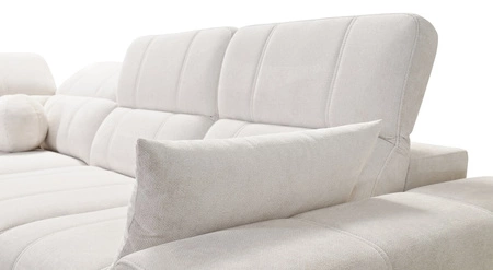 Ecksofa mit Schlaffunktion Penejos VI grün rechtsseitig stilvolles Ecksofa mit zwei Bettkästen strapazierfähiger Stoff