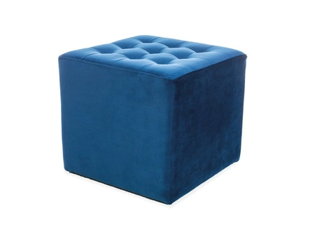 Lori Pouffe 39 cm marineblau idealer Hocker schmutz- und kratzfest Sitzpouffe mit bequemer Sitzfläche zart gesteppt