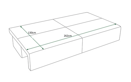 Brandon XL Schlafsofa grün modernes Design und breite Funktionalität dreidimensionalen Stoff mit ausdrucksvollen Streifen