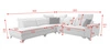 Ecksofa mit Schlaffunktion Kelly Sleek IX schwarz links elegantes Ecksofa mit bequemen Armlehnen und verstellbaren Kopfstützen