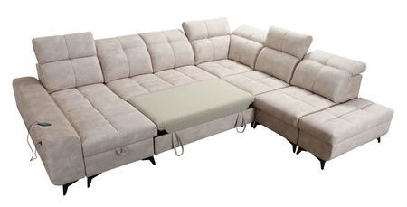 Ecksofa mit Schlaffunktion Buffalo X braun links funktionelles und bequemes Ecksofa für einen Raum mit Bettzeugcontainern
