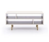 Sula Couchtisch beige elegantes Design Tischset auf einem Metallfuß auslaufsichere Platte