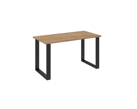 Taunton Tisch 138x67 cm Eiche lancelot / schwarz schlichte Form der Möbel mit stilvollen schwarzen Beinen im Loft-Stil bereichert auslaufsichere Platte