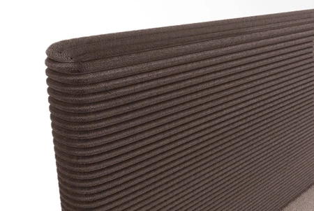 Boxspringbett Totti 180x200 braun stilvolles Bett mit Bettzeug Lagerung dreidimensionalen Stoff mit ausdrucksvollen Streifen