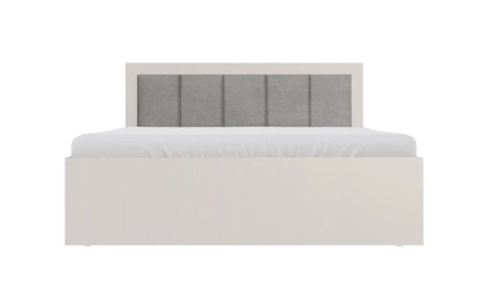 Schlafzimmermöbel-Set Caspe beige geometrische einfache Einheiten mit zeitlosem Design schwarze Griffe Möbel-Set mit Kleiderschrank