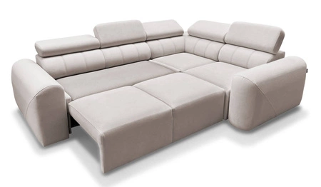 Ecksofa mit Schlaffunktion Cantare II grau Esche rechts bequemes Ecksofa für Wohnzimmer mit stilvollem Charakter weicher Stoff