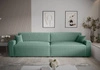 Brandon XL Bis Schlafsofa Patina modernes Design dreidimensionaler Stoff mit ausdrucksstarken Streifen Bettzeug Container