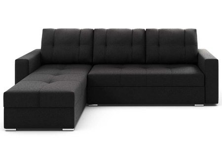 Ecksofa mit Schlaffunktion Aldo schwarz linke Seite garantiert den höchsten Komfort und Funktionalität