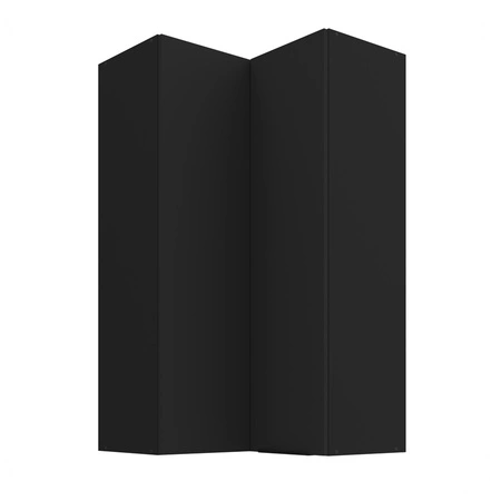 Eck-Küchenwandschrank Schwarz 60x60 GN-108 2F Metallkantengriff feuchtigkeits- und beschädigungsbeständiger Schrank