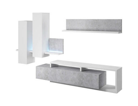 Bota weiß/Beton colorado innovatives Design asymmetrische Möbelstücke verbinden Funktionalität mit Modernität