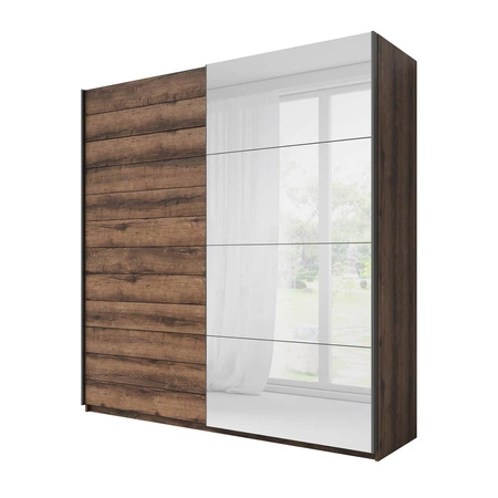 Beta 221 cm Schiebeschrank Eiche Kloster geräumiger Kleiderschrank ist perfekt für Räume jeder Größe