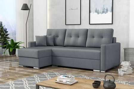 Ecksofa mit Schlaffunktion Neron grau linke Seite garantiert höchsten Komfort und Funktionalität