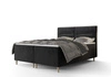 Boxspringbett Voltera 140x200 Graphit moderner skandinavischer Stil mit charakteristischem Kopfteil