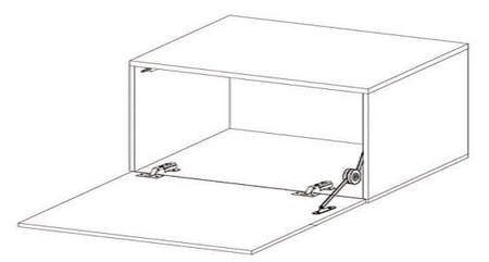 Como Hängeelement glänzend schwarz ergonomisch und funktional geometrisch inspiriert, um Ihr Interieur optisch zu vergrößern, um an der Wand hängen