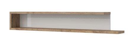 Regal Sintra 180 cm Eiche samdal / weiß glänzend eine gute Wahl für das Wohnzimmer Esszimmer und Büro werden die Liebhaber der modernen Interieur begeistern