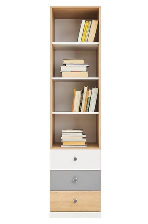 Pixel Möbelset Biskuit Eiche / Weiß / Grau ideal für ein Jugend- oder Kinderzimmer im trendigen Stil