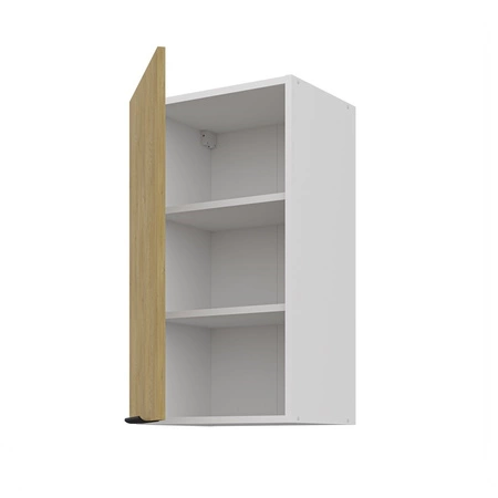 Küchenmöbel Set Cremona 260 cm elegante Küchenschränke in dezenten und natürlichen Farben Metallkantengriffe