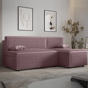 Ecksofa mit Schlaffunktion Brandon heather right dreidimensionaler Stoff mit ausdrucksstarken Streifen Bettzeugcontainer