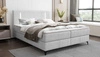 Boxspringbett Norco 180x200 grau Esche stilvolles Bett mit einem Speicher-Box Beleuchtung im Kopfteil fügt eine einzigartige Note