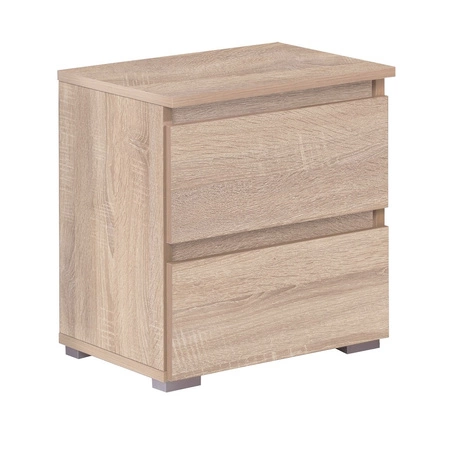 Nachttisch mit Schubladen Simple Eiche sonoma funktionelles Möbelstück für das Schlafzimmer oder Jugendzimmer